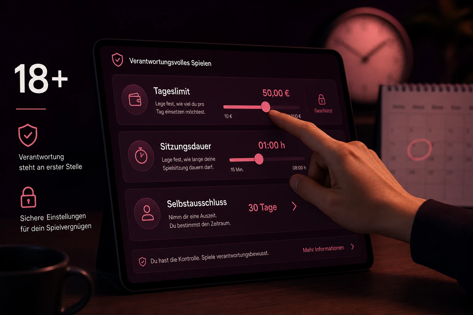 Sicherheit, Datenschutz und verantwortungsvolles Spielen